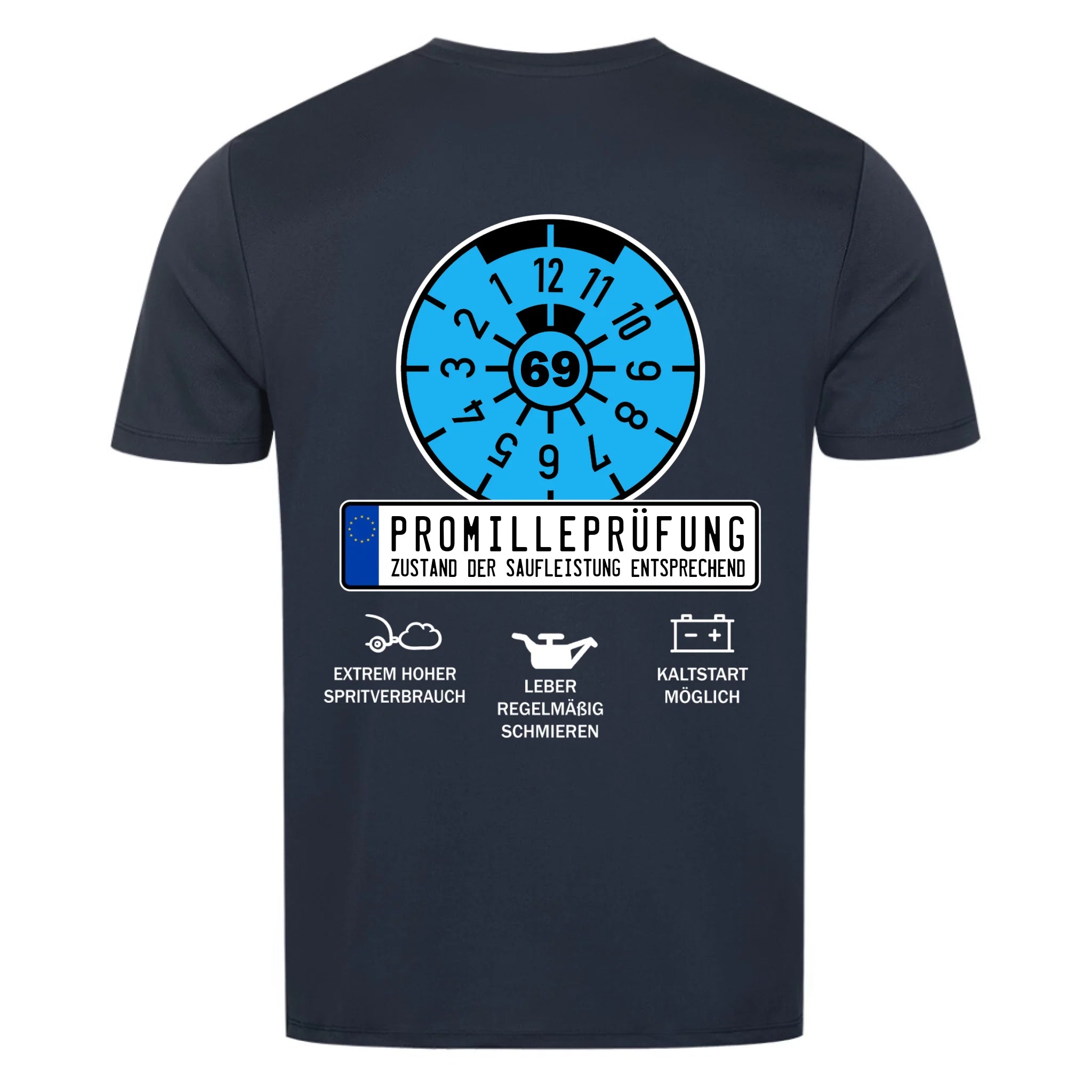 PROMILLEPRÜFUNG - Personalisierbares Sportshirt Backprint
