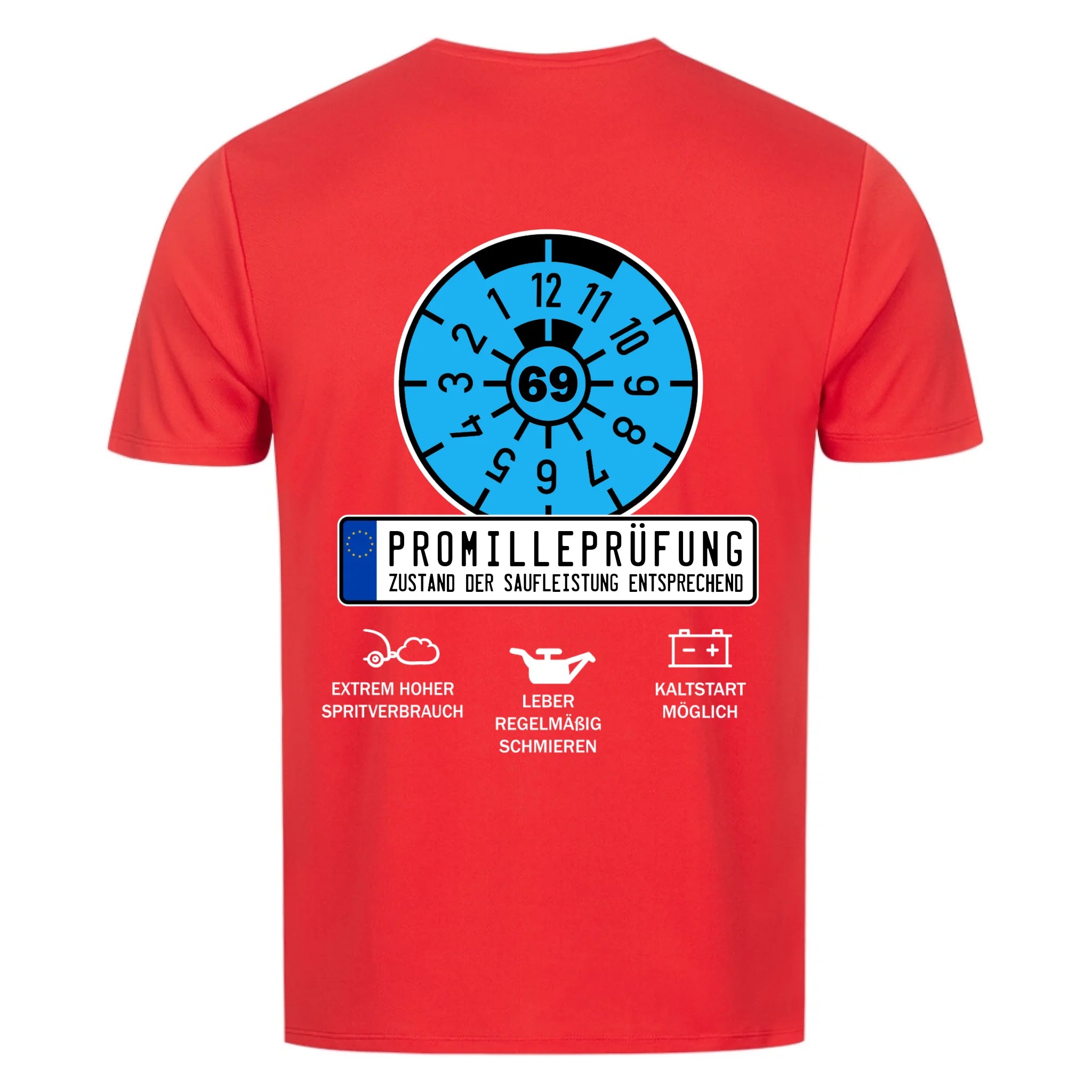 PROMILLEPRÜFUNG - Personalisierbares Sportshirt Backprint