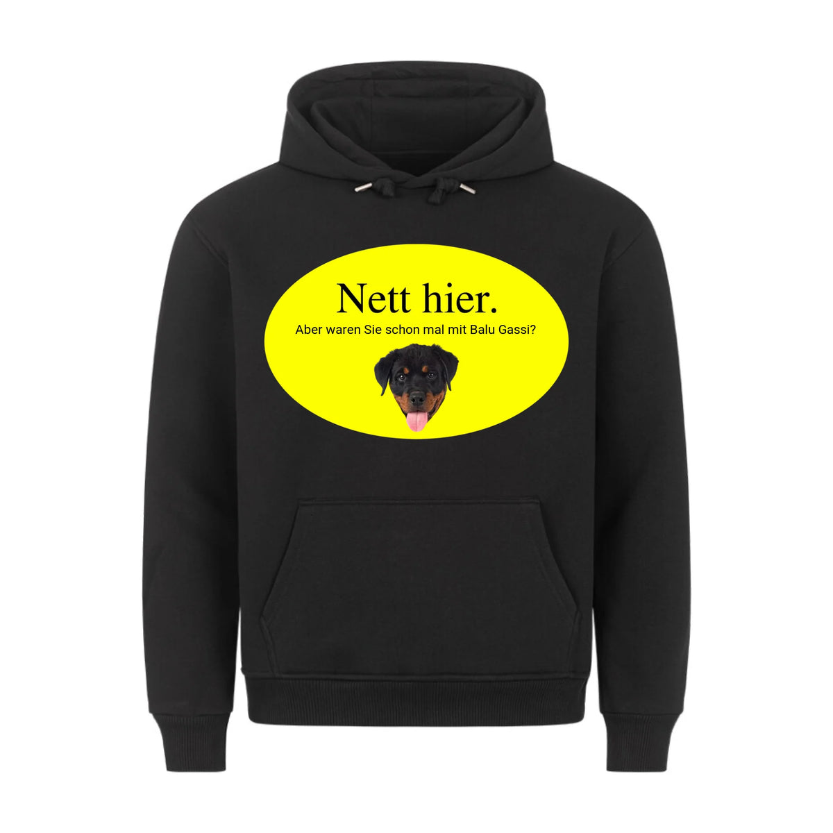 NETT HIER GASSI - Personalisierbarer Hoodie